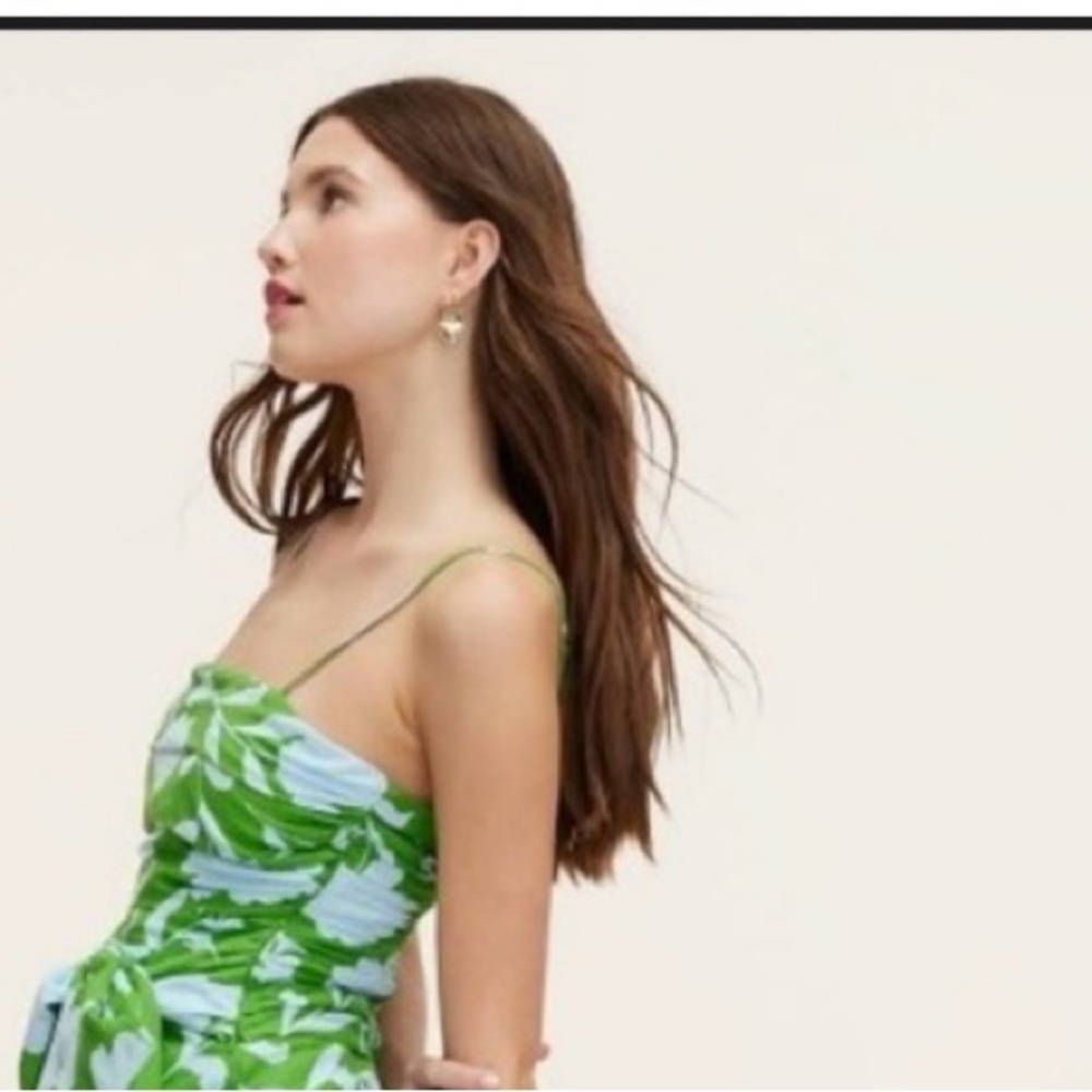Kate Spade Green and Light Blue Patterned Blouse - Picture 6 of 6